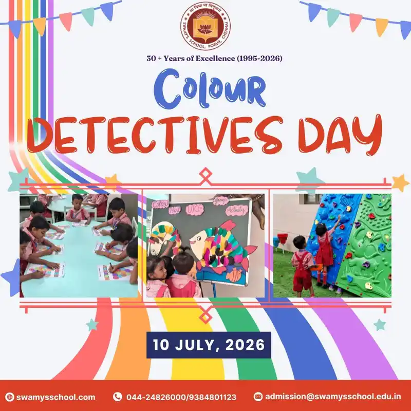 🌈🕵️‍♂️ Colour Detectives Day at Swamy's Brindaven! 🎨✨